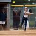 Saline third baseman Ashlee Harmon throws to first in the game against Allen Park on Saturday, June 8. Daniel Brenner I AnnArbor.com